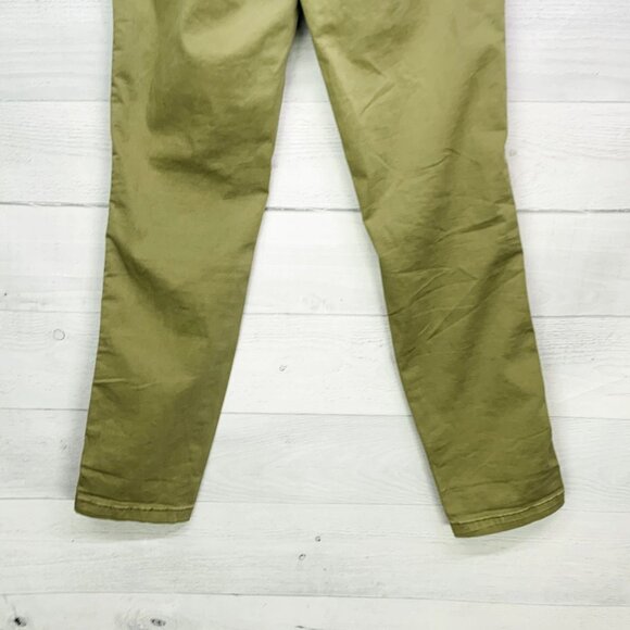 Anthropologie Womens Chino Pant Relaxed Fit Green Side Stripe Stretch Size 26 - Picture 11 of 14
